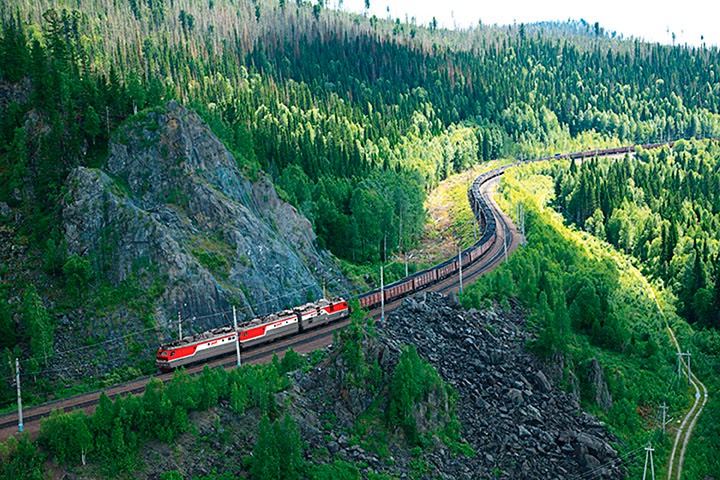 Railroad in Krasnoyarsk region